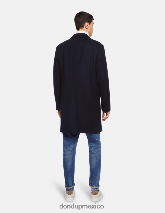 Azul marino DONDUP hombres abrigo de tela con botonadura simple vestir D0VXD911