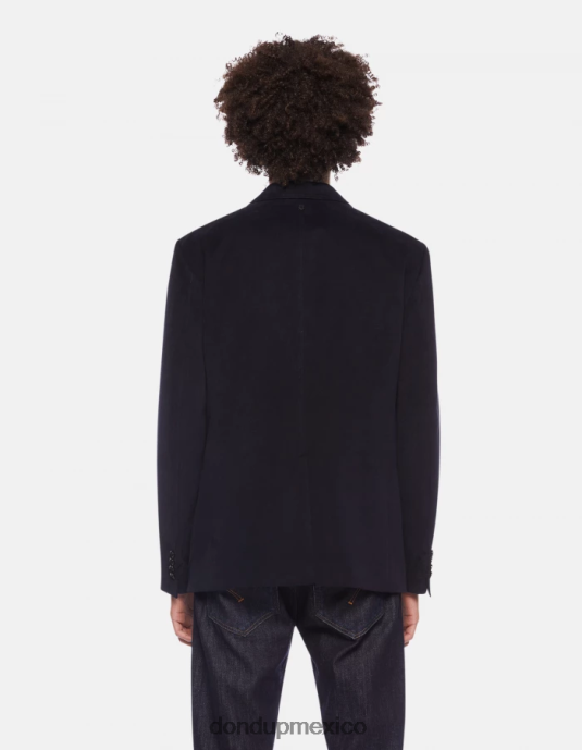 Azul marino DONDUP hombres blazer de algodón con botonadura simple vestir D0VXD927