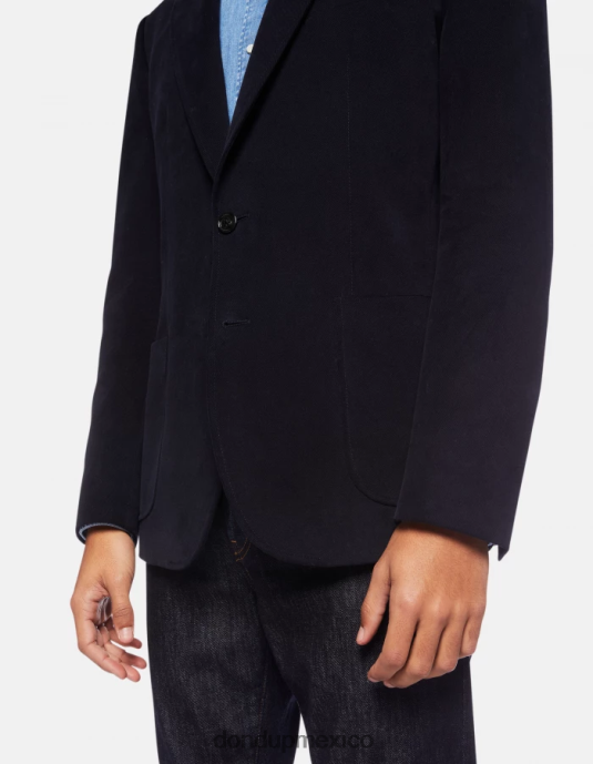 Azul marino DONDUP hombres blazer de algodón con botonadura simple vestir D0VXD927