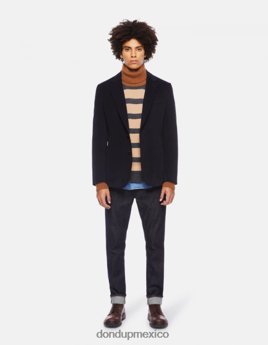 Azul marino DONDUP hombres blazer de algodón con botonadura simple vestir D0VXD927