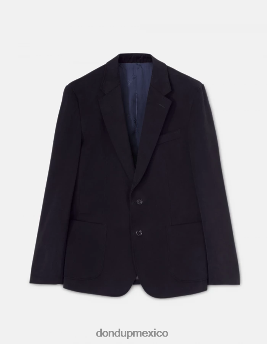 Azul marino DONDUP hombres blazer de algodón con botonadura simple vestir D0VXD927