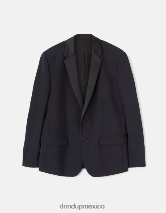 Azul marino DONDUP hombres blazer de lana con botonadura sencilla vestir D0VXD922
