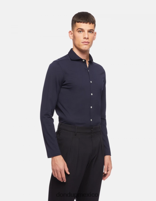 Azul marino DONDUP hombres camisa de punto regular fit vestir D0VXD850