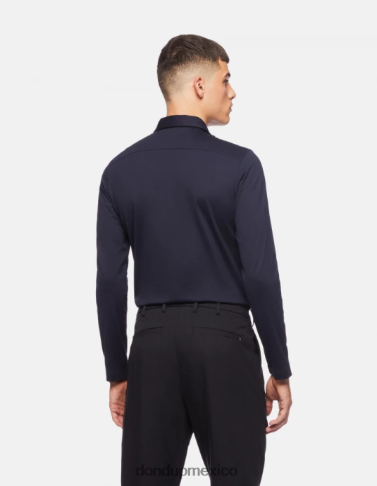 Azul marino DONDUP hombres camisa de punto regular fit vestir D0VXD850