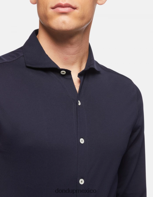 Azul marino DONDUP hombres camisa de punto regular fit vestir D0VXD850