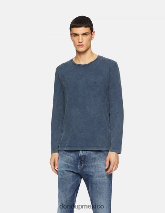 Azul marino DONDUP hombres camiseta de punto regular fit vestir D0VXD806