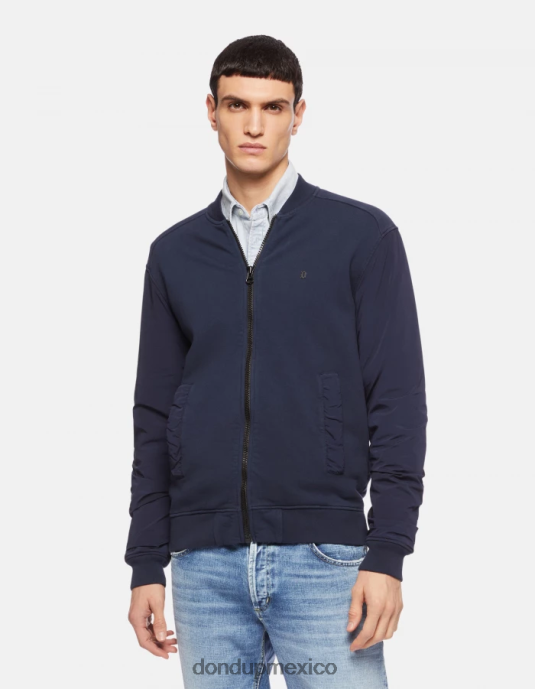 Azul marino DONDUP hombres chaqueta bomber regular fit de lana vestir D0VXD839