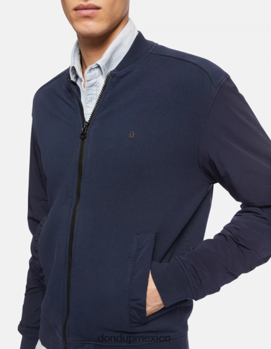 Azul marino DONDUP hombres chaqueta bomber regular fit de lana vestir D0VXD839