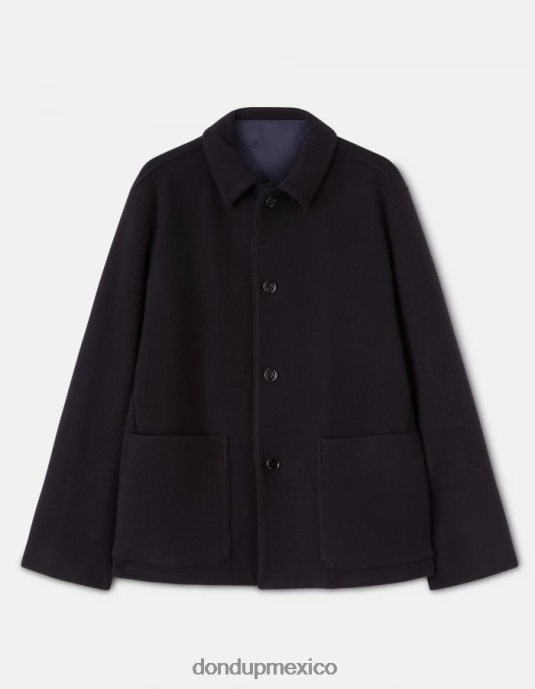 Azul marino DONDUP hombres chaqueta de tela con botonadura sencilla vestir D0VXD913