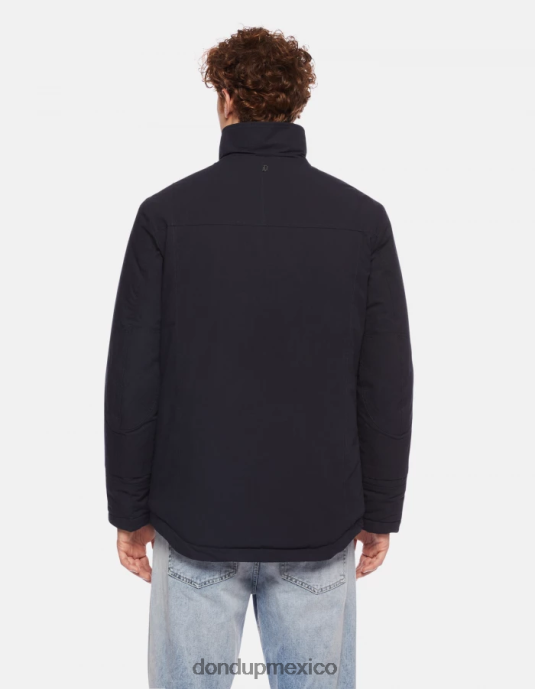Azul marino DONDUP hombres chaqueta militar regular fit de tejido técnico vestir D0VXD908