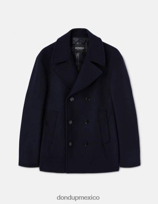 Azul marino DONDUP hombres chaquetón de tela con doble botonadura vestir D0VXD910