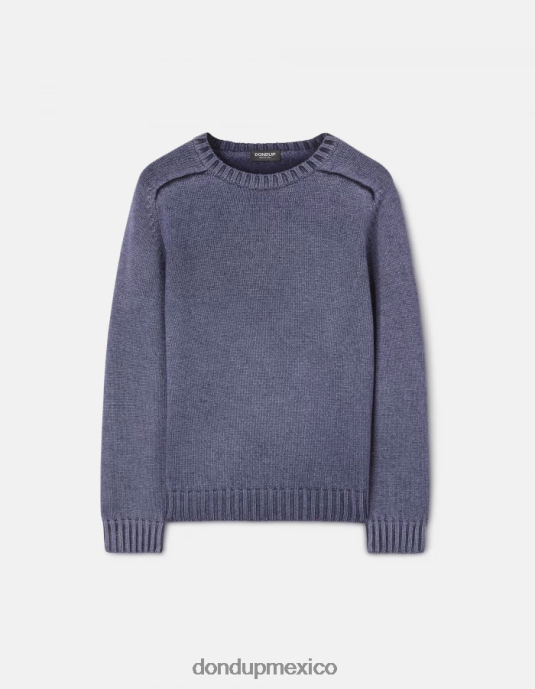 Azul marino DONDUP hombres jersey de lana con cuello redondo vestir D0VXD900