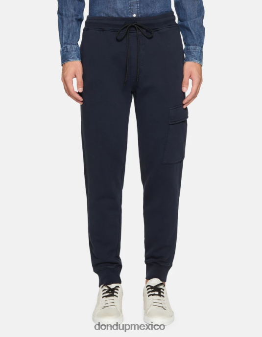 Azul marino DONDUP hombres joggers regular fit de lana vestir D0VXD703