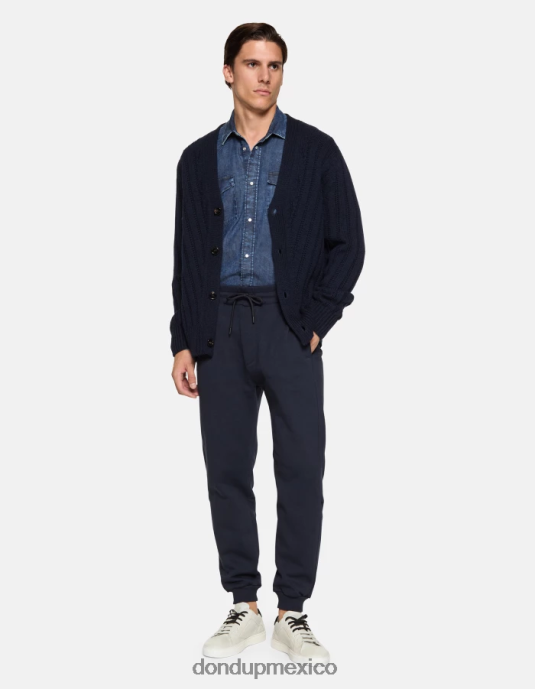 Azul marino DONDUP hombres joggers regular fit de lana vestir D0VXD713