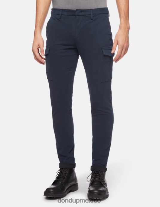 Azul marino DONDUP hombres pantalones eddy slim de algodón vestir D0VXD789