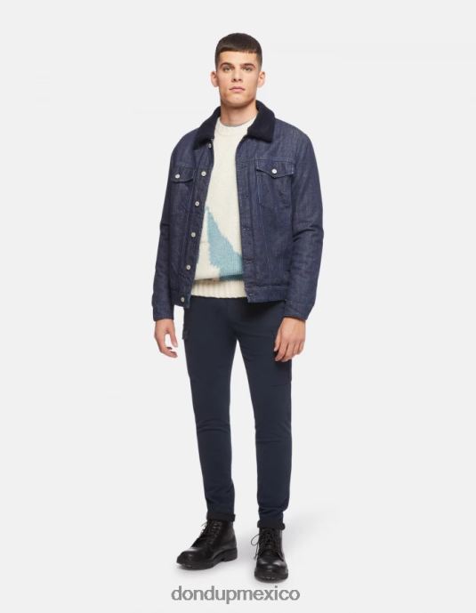 Azul marino DONDUP hombres pantalones eddy slim de algodón vestir D0VXD789