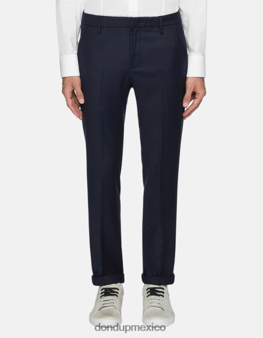 Azul marino DONDUP hombres pantalones gaubert de franela slim vestir D0VXD786