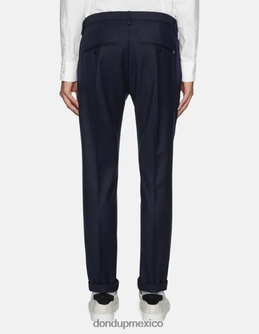 Azul marino DONDUP hombres pantalones gaubert de franela slim vestir D0VXD786