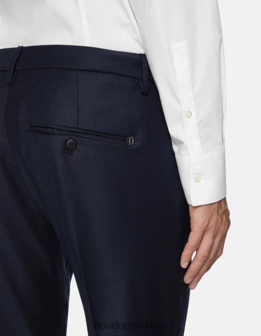 Azul marino DONDUP hombres pantalones gaubert de franela slim vestir D0VXD786