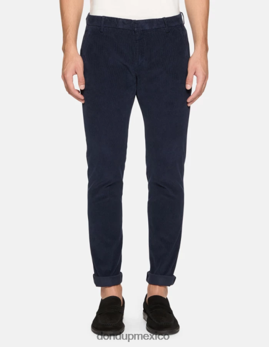 Azul marino DONDUP hombres pantalones gaubert slim de terciopelo vestir D0VXD767