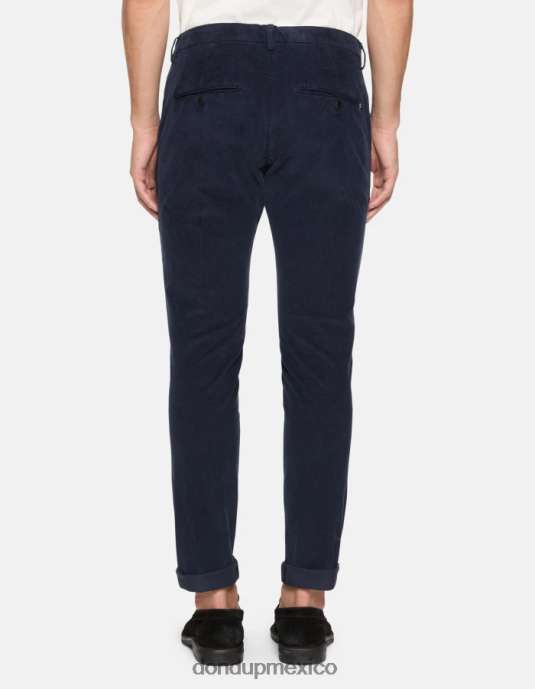 Azul marino DONDUP hombres pantalones gaubert slim de terciopelo vestir D0VXD767