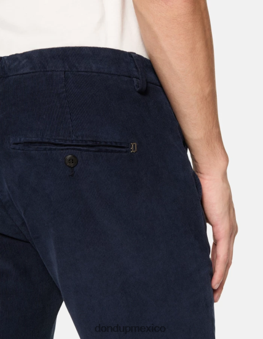 Azul marino DONDUP hombres pantalones gaubert slim de terciopelo vestir D0VXD767