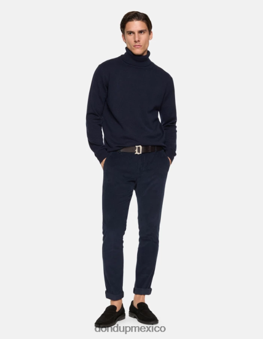 Azul marino DONDUP hombres pantalones gaubert slim de terciopelo vestir D0VXD767