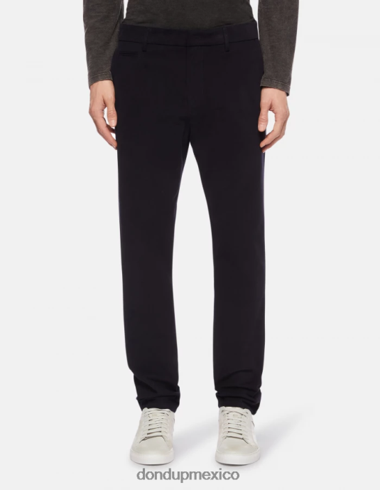 Azul marino DONDUP hombres pantalones joe carrot fit de algodón vestir D0VXD699