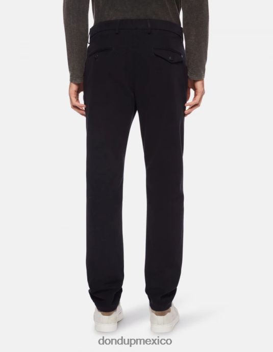 Azul marino DONDUP hombres pantalones joe carrot fit de algodón vestir D0VXD699