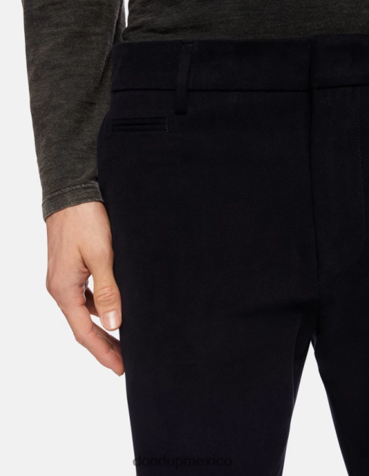 Azul marino DONDUP hombres pantalones joe carrot fit de algodón vestir D0VXD699