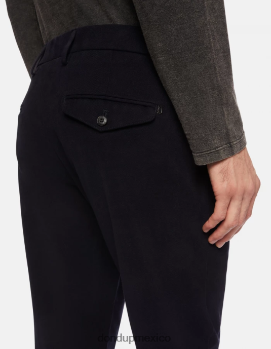 Azul marino DONDUP hombres pantalones joe carrot fit de algodón vestir D0VXD699