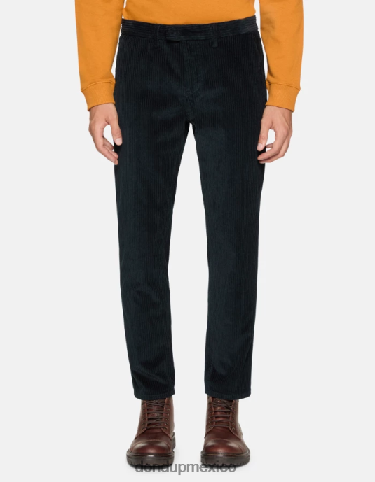 Azul marino DONDUP hombres pantalones pablo regular fit de terciopelo vestir D0VXD727
