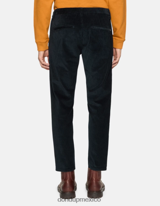 Azul marino DONDUP hombres pantalones pablo regular fit de terciopelo vestir D0VXD727