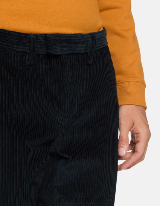 Azul marino DONDUP hombres pantalones pablo regular fit de terciopelo vestir D0VXD727
