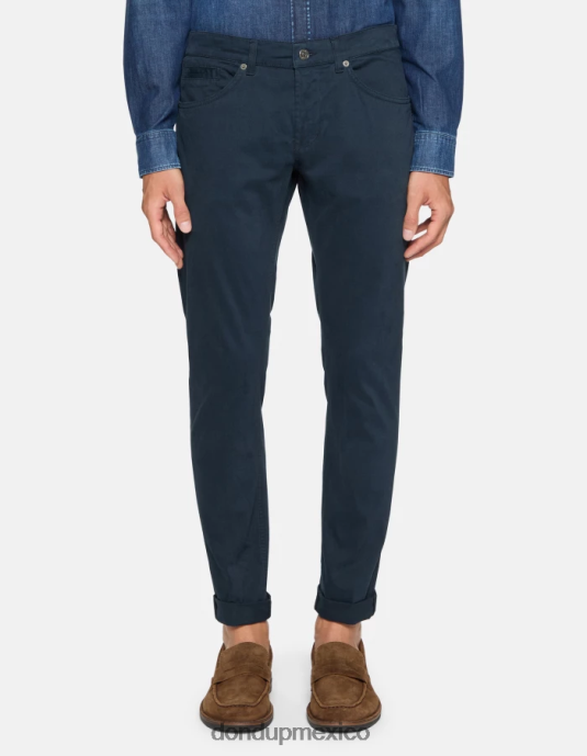 Azul marino DONDUP hombres pantalones pitillo de algodón george vestir D0VXD647