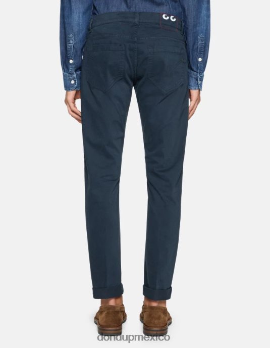 Azul marino DONDUP hombres pantalones pitillo de algodón george vestir D0VXD647