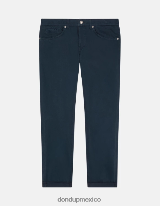 Azul marino DONDUP hombres pantalones pitillo de algodón george vestir D0VXD647