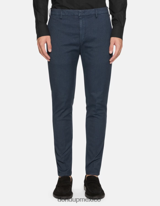 Azul marino DONDUP hombres pantalones ral regular fit de algodón vestir D0VXD696