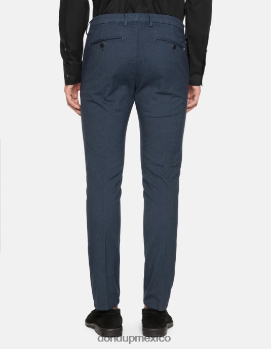 Azul marino DONDUP hombres pantalones ral regular fit de algodón vestir D0VXD696