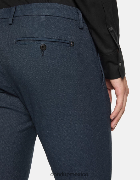 Azul marino DONDUP hombres pantalones ral regular fit de algodón vestir D0VXD696