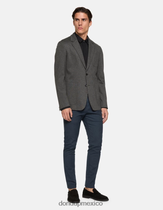Azul marino DONDUP hombres pantalones ral regular fit de algodón vestir D0VXD696