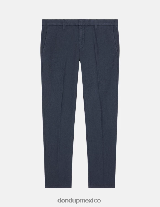 Azul marino DONDUP hombres pantalones ral regular fit de algodón vestir D0VXD696