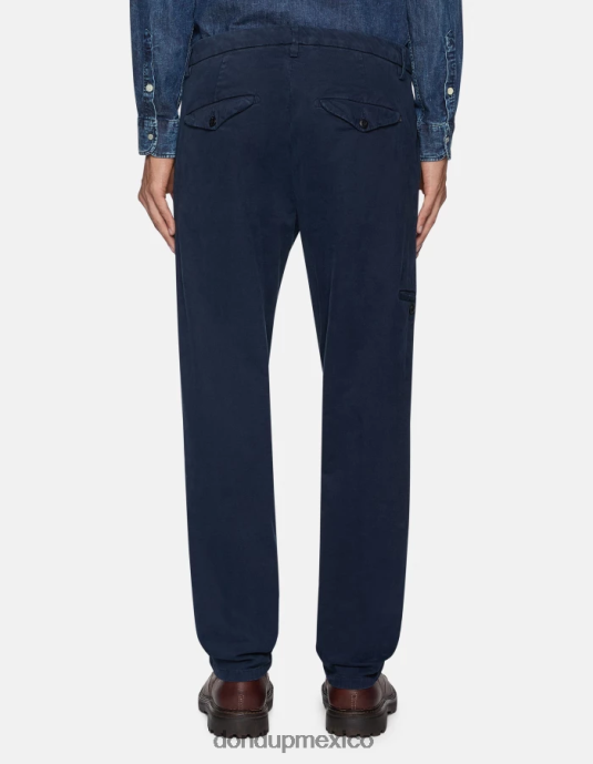 Azul marino DONDUP hombres pantalones rick regular fit de algodón vestir D0VXD739