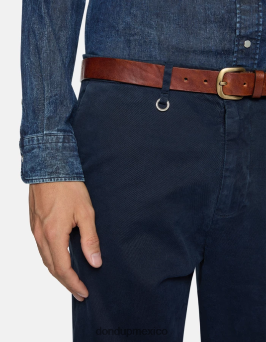 Azul marino DONDUP hombres pantalones rick regular fit de algodón vestir D0VXD739