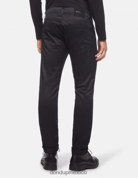 Azul marino DONDUP hombres pantalones travis slim de satén vestir D0VXD601