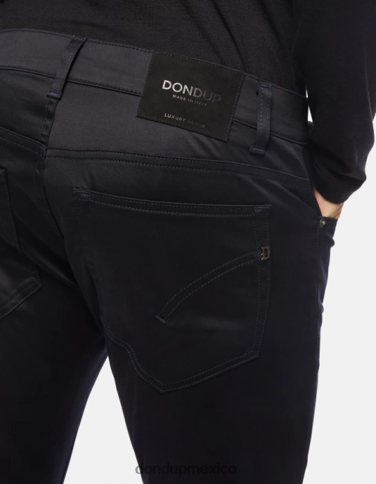 Azul marino DONDUP hombres pantalones travis slim de satén vestir D0VXD601