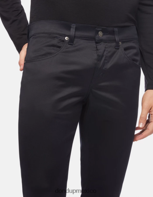 Azul marino DONDUP hombres pantalones travis slim de satén vestir D0VXD601