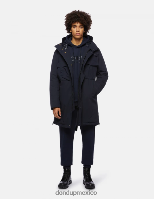 Azul marino DONDUP hombres parka holgada en tejido técnico vestir D0VXD903