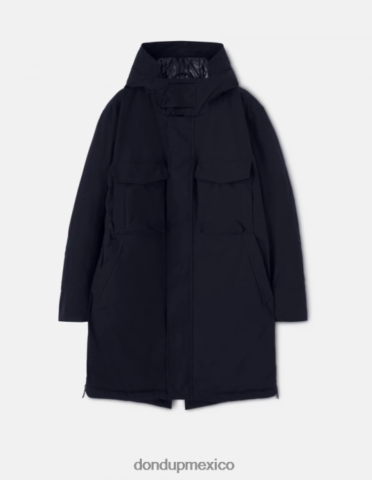 Azul marino DONDUP hombres parka holgada en tejido técnico vestir D0VXD903