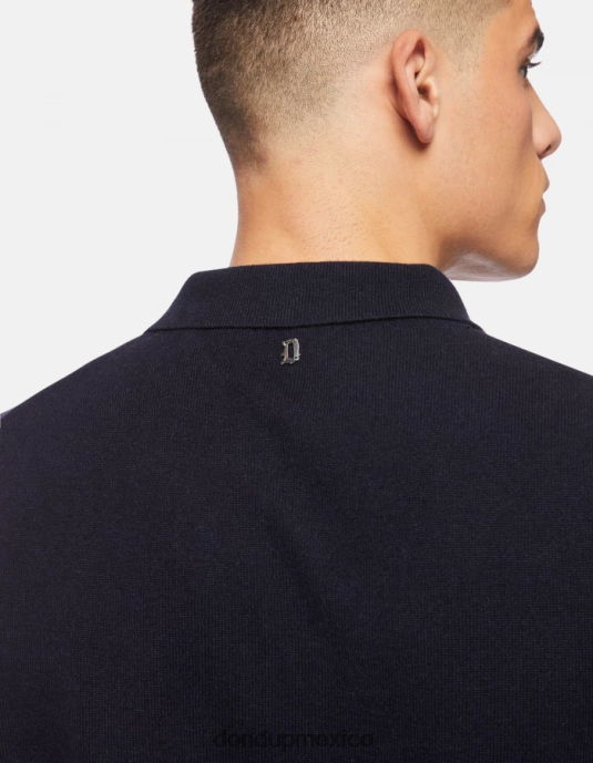 Azul marino DONDUP hombres polo regular fit de cachemira y seda vestir D0VXD879